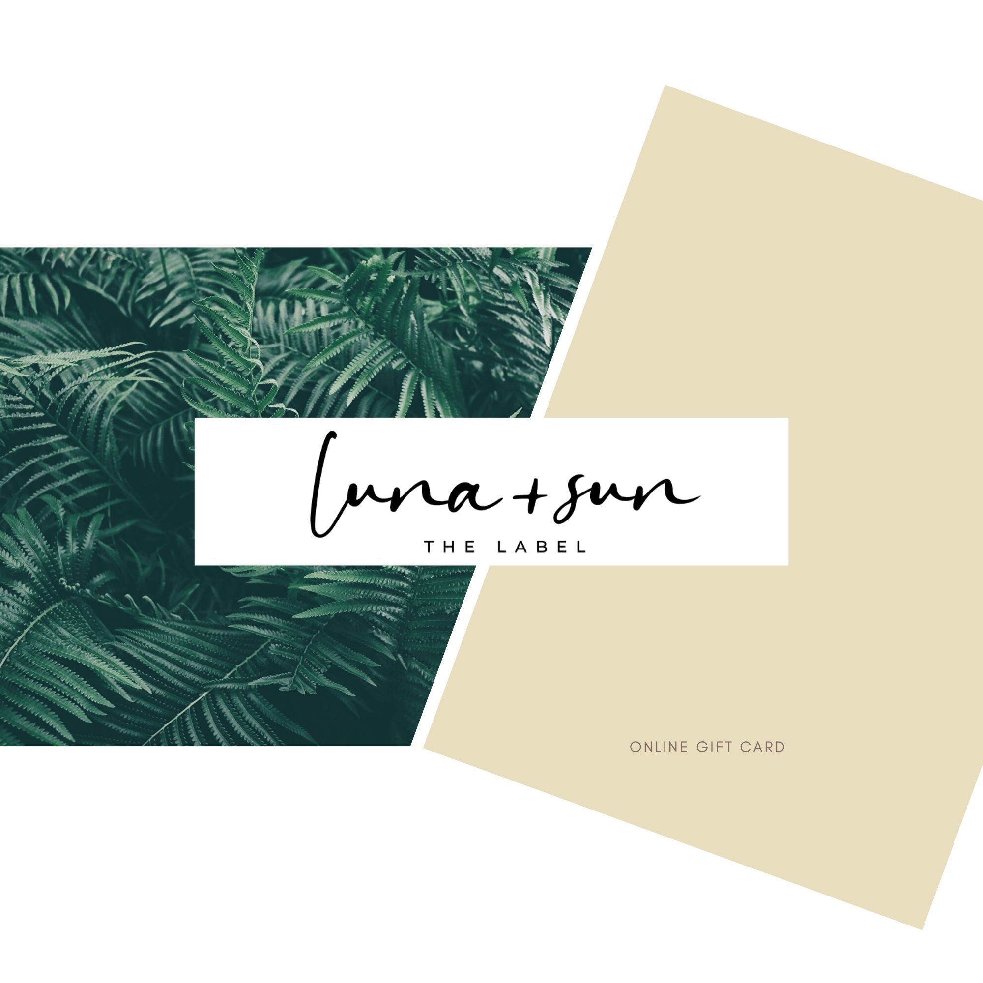 Online Gift Card Gift Cards Luna + Sun 