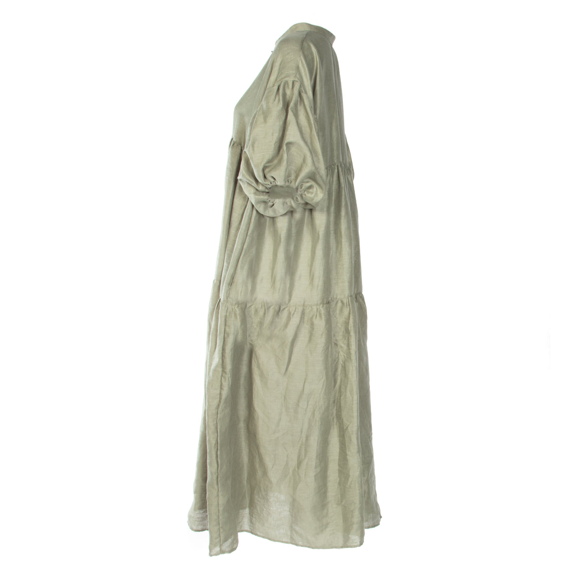 The Sirima Dress ~ Seaweed (Lightweight Linen)