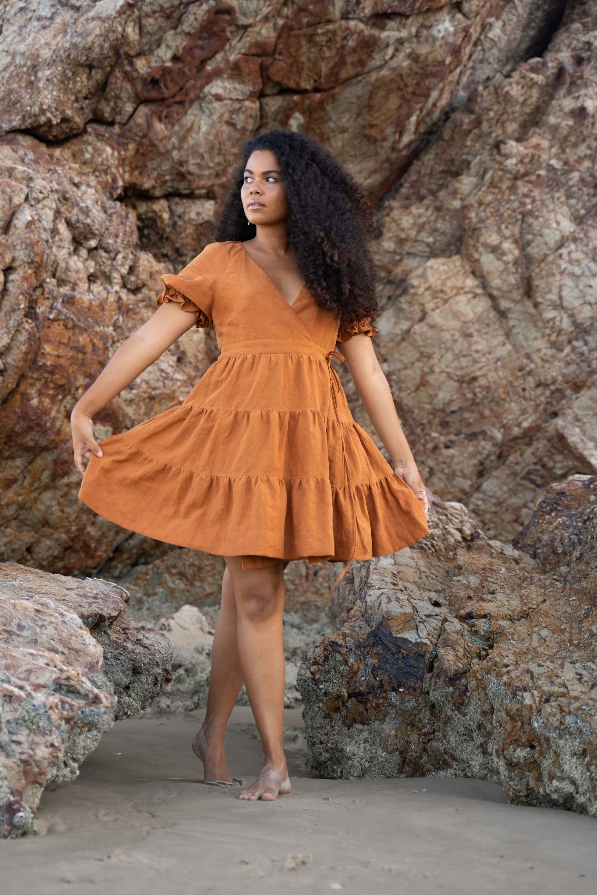 The Bodhi Dress - Terracotta Dress Luna + Sun the Label 